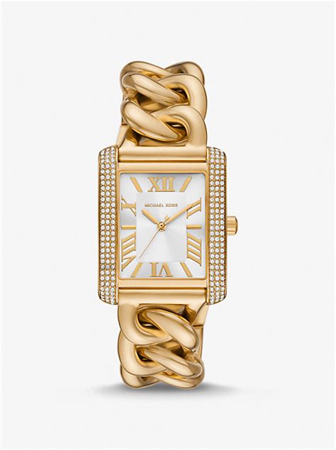 michael kors v3 uhr|Oversized Emery Pavé Gold.